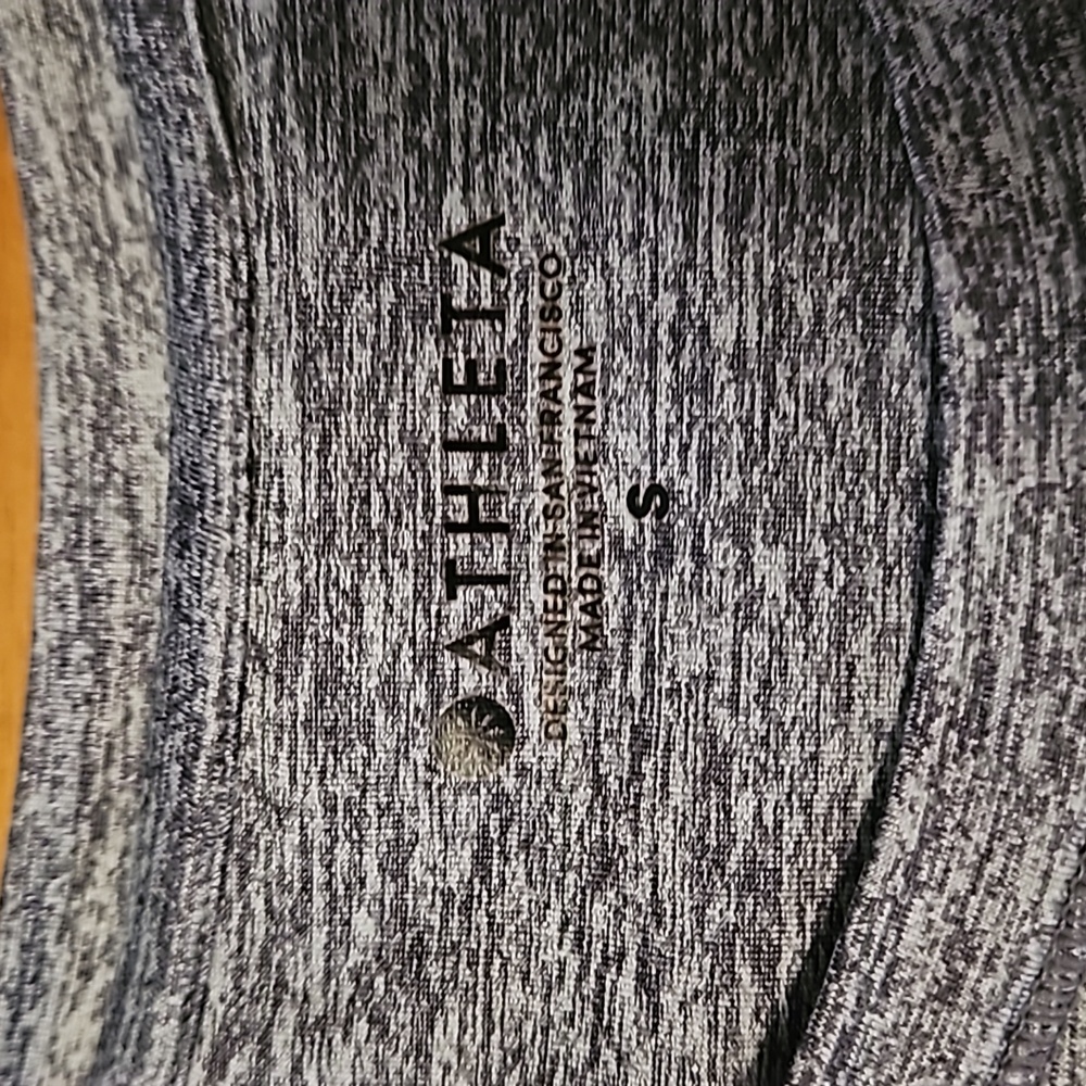 Athleta Heather Gray Black Tulip Back Workout Tank Top Small Criss Cross - Picture 4 of 8